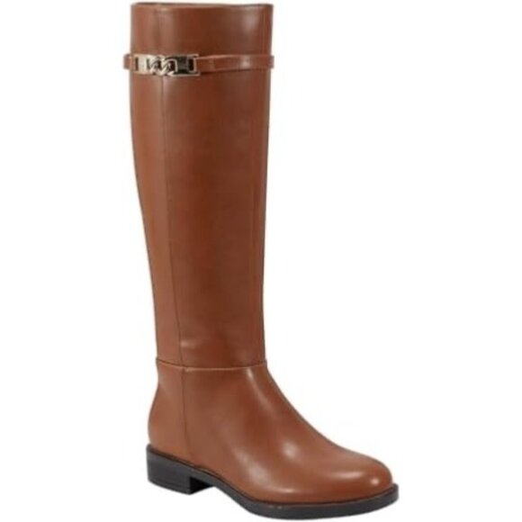 Bandolino Womens ROMI Knee HIgh Boots‎ Size 5 NWB Natural Leather - Picture 1 of 8